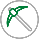 Icon depicting a pickaxe